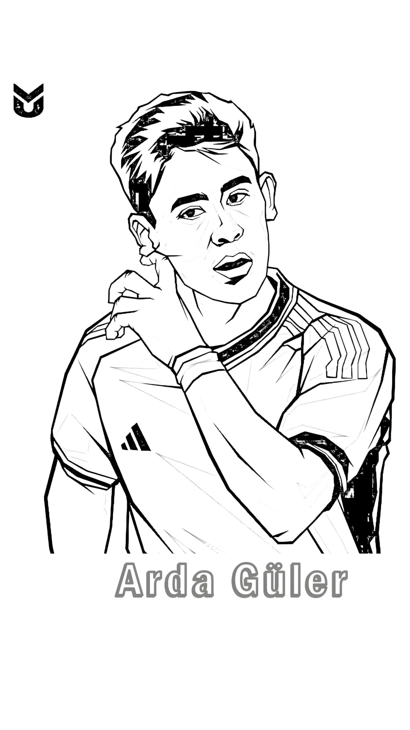 Desenho de Arda Güler Para Imprimir para colorir