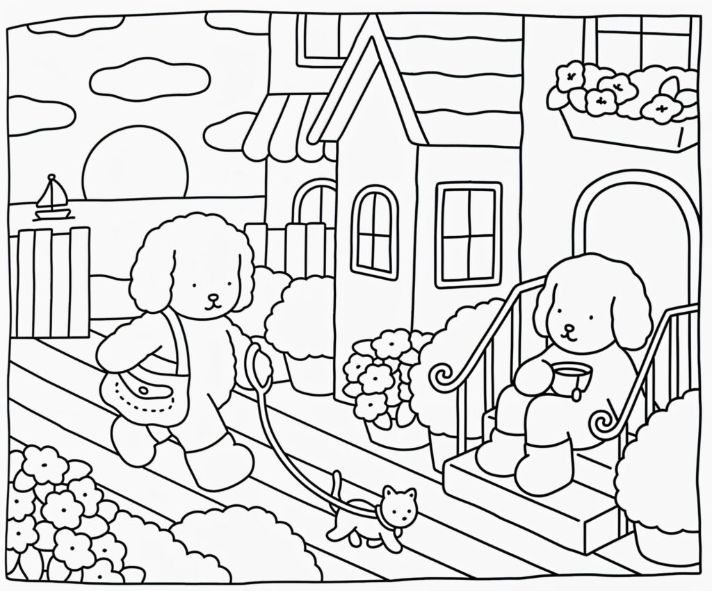 Desenho de Desenho de Bobbie Goods passeando com gatinho para colorir e imprimir para colorir e imprimir Desenho de Desenho de Bobbie Goods passeando com gatinho para colorir e imprimir para colorir