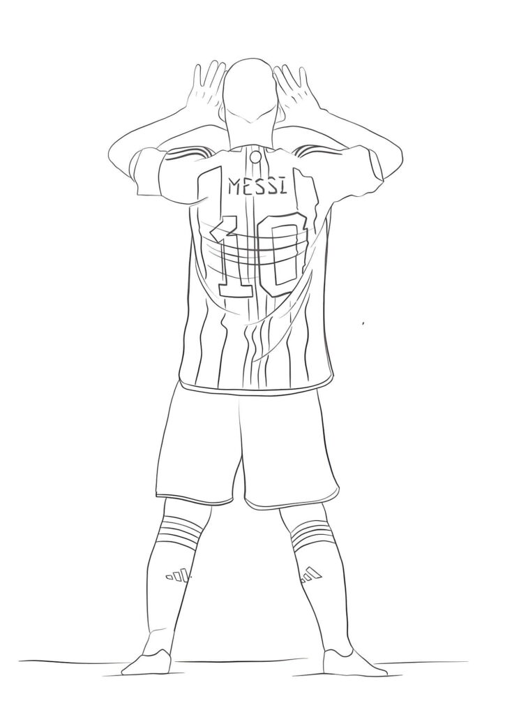 Desenhos de Lionel Messi para colorir