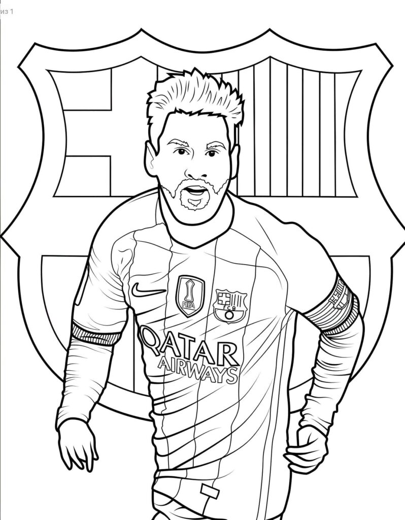 Desenho de Desenho De Lionel Messi No Barça Para Colorir para colorir e imprimir Desenho de Desenho De Lionel Messi No Barça Para Colorir para colorir
