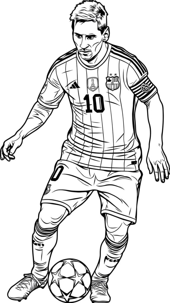 Desenho de Desenho De Lionel Messi No Barcelona Para Colorir para colorir e imprimir Desenho de Desenho De Lionel Messi No Barcelona Para Colorir para colorir