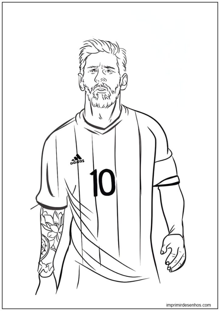 Desenho de Desenho de Lionel Messi para colorir para colorir e imprimir Desenho de Desenho de Lionel Messi para colorir para colorir