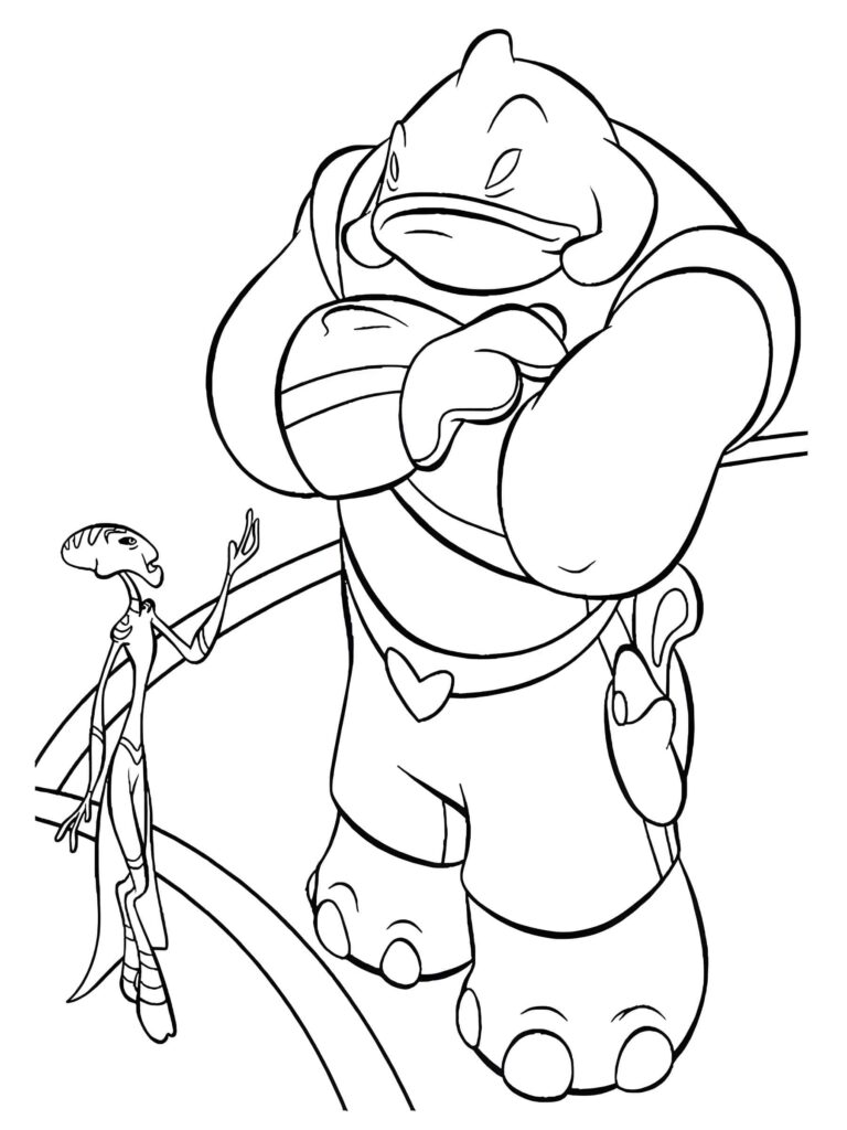 Desenho de Desenho Do Gantu E Pleakley De Lilo E Stitch Para Colorir para colorir e imprimir Desenho de Desenho Do Gantu E Pleakley De Lilo E Stitch Para Colorir para colorir