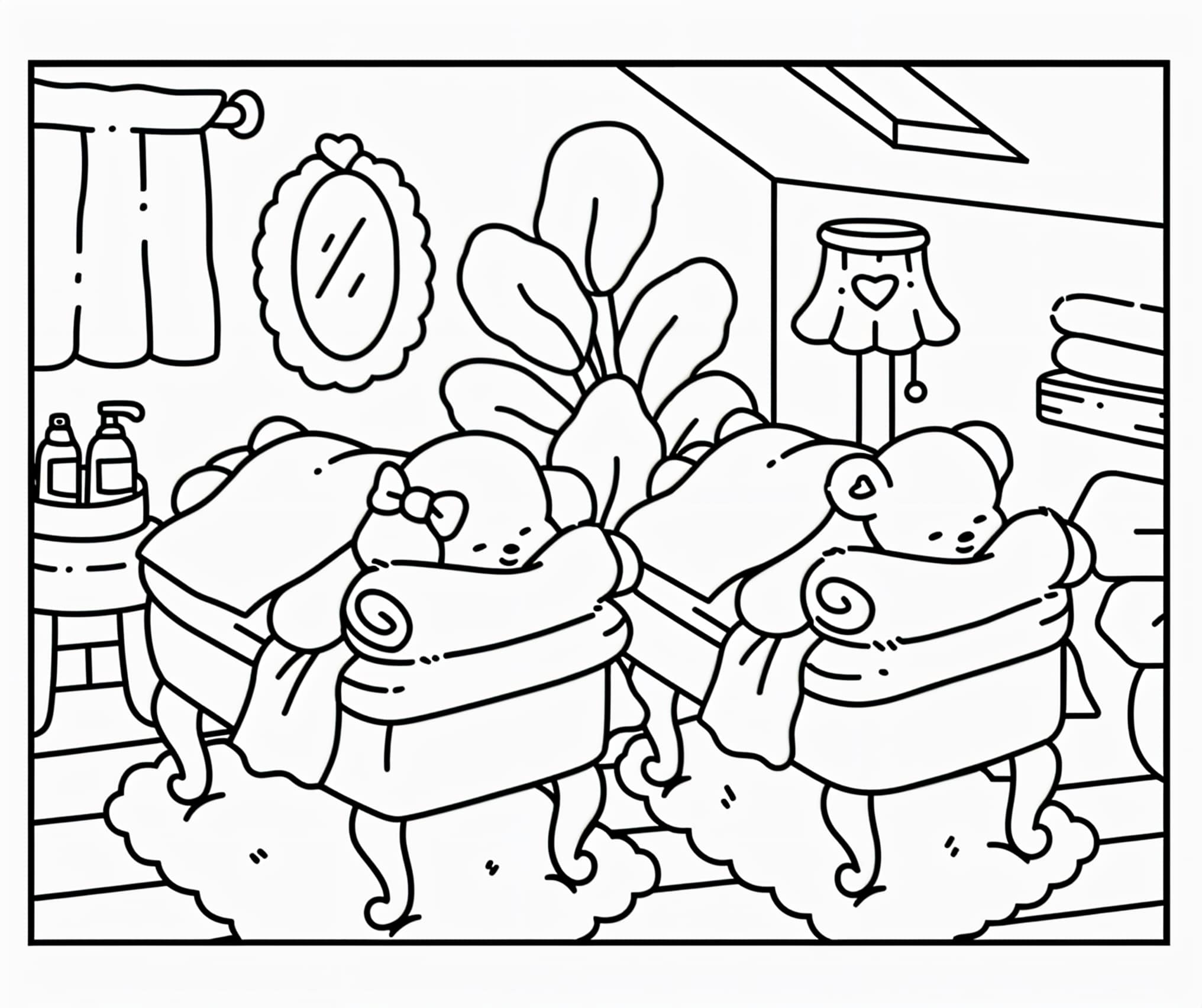 Desenho de Imagem de Bobbie Goods em spa para imprimir para colorir