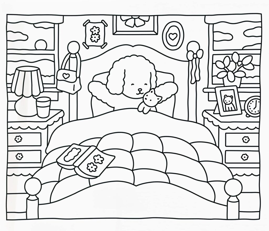 Desenho de Imagem de Bobbie Goods na cama com pelucia para colorir e imprimir para colorir e imprimir Desenho de Imagem de Bobbie Goods na cama com pelucia para colorir e imprimir para colorir