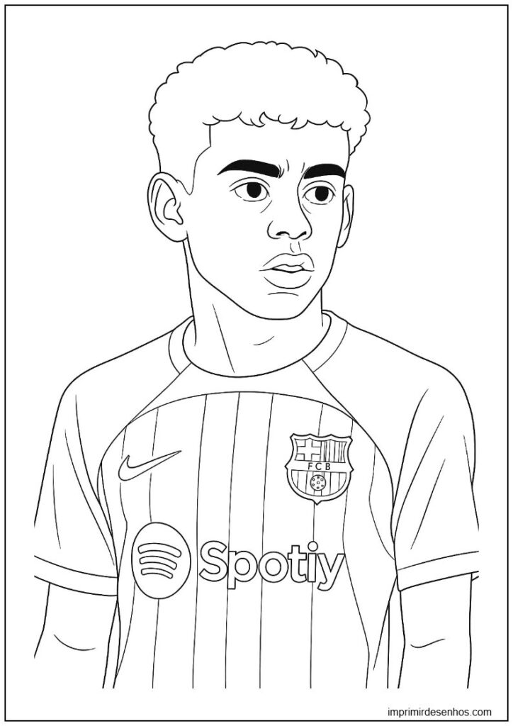 Desenhos de Lamine Yamal para colorir