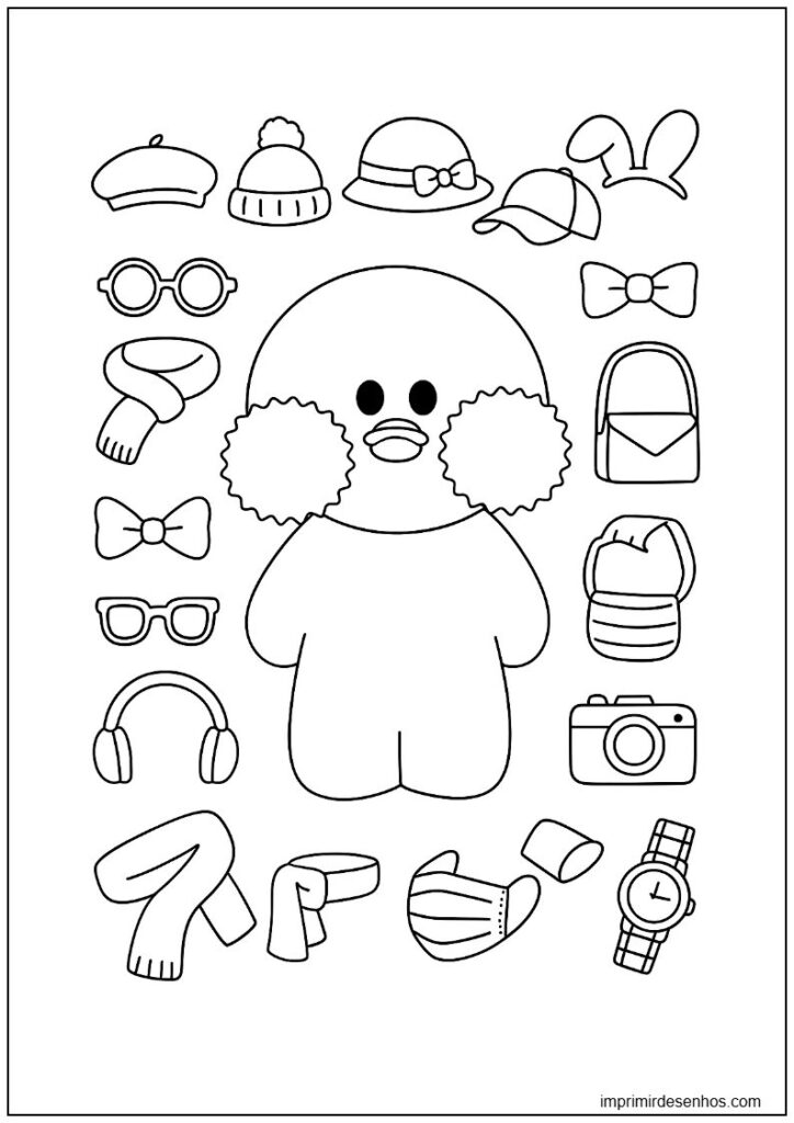 Desenho de Paper Duck para colorir para colorir