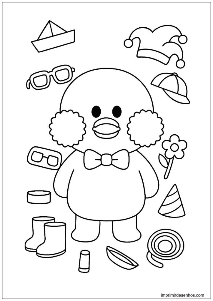 Desenho de Paper Duck para imprimir para colorir
