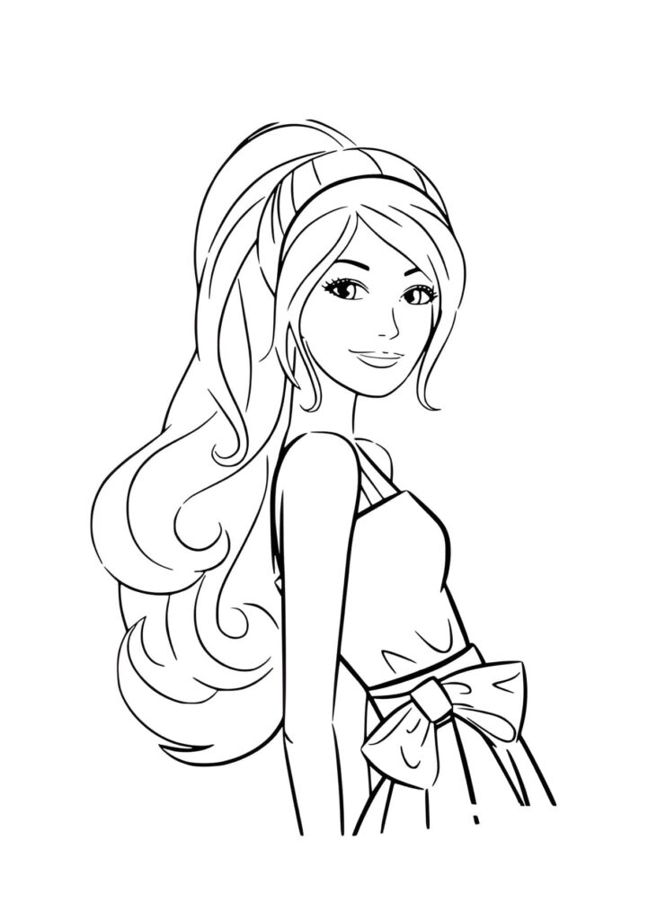 Desenho de Desenho Da Barbie Para Colorir E Imprimir para colorir