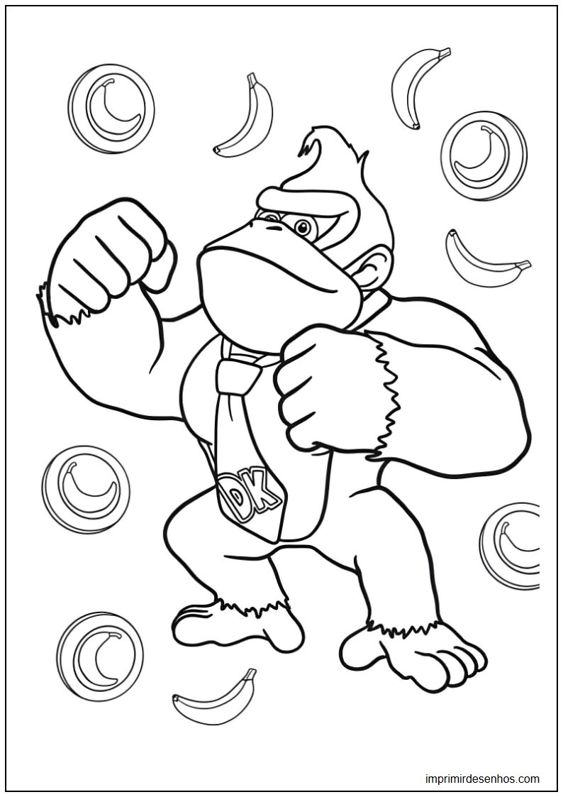 desenho de Donkey Kong para colorir