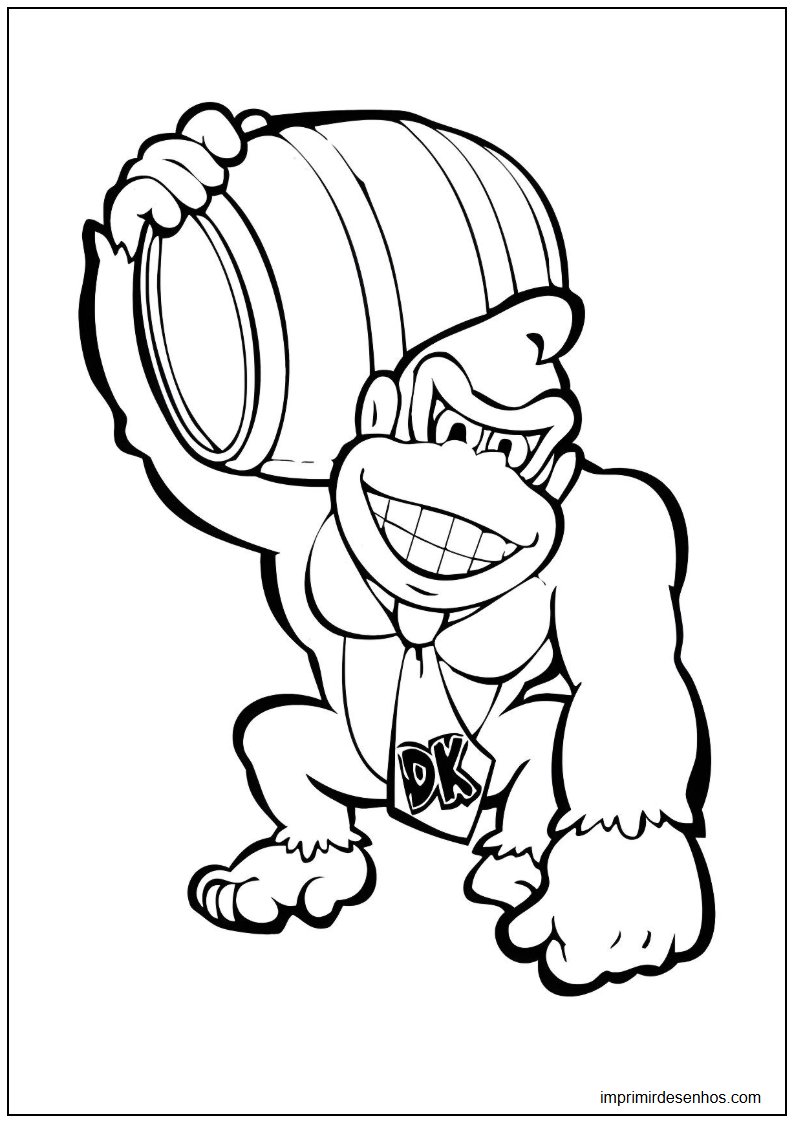 desenho de Donkey Kong para imprimir