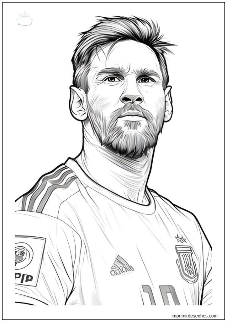 Desenho de desenho de Lionel Messi na Argentina para colorir para colorir e imprimir Desenho de desenho de Lionel Messi na Argentina para colorir para colorir