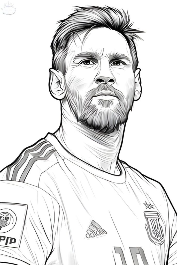 Desenho de Desenho De Lionel Messi Na Argentina Para Colorir para colorir e imprimir Desenho de Desenho De Lionel Messi Na Argentina Para Colorir para colorir