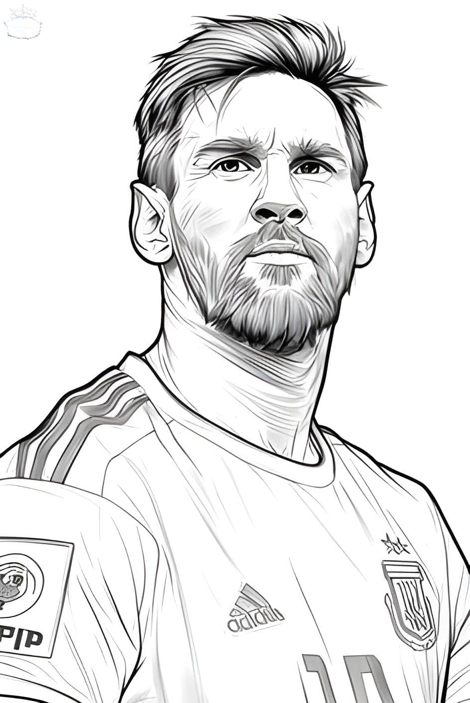 Desenho de Desenho De Lionel Messi Na Argentina Para Colorir para colorir