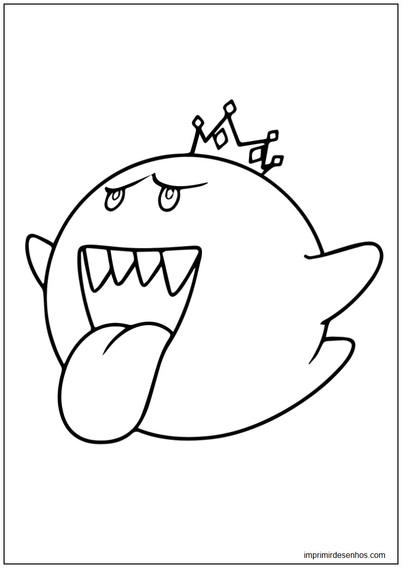 desenho do Boo de Super Mario para colorir