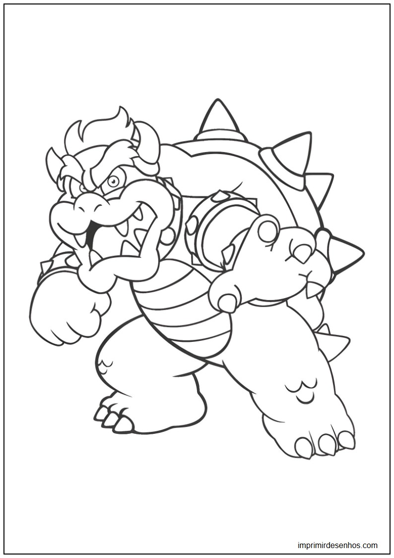 desenho do Bowser para imprimir
