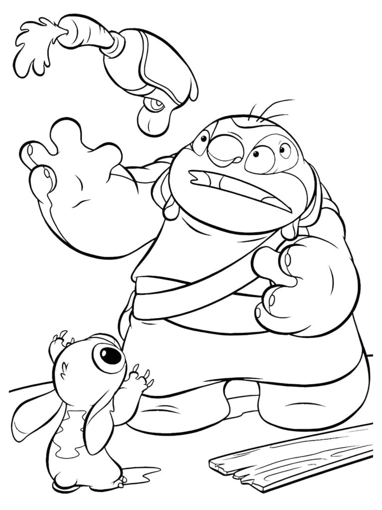 Desenho de Desenho Do Jumba Jookiba E Stitch Para Colorir para colorir e imprimir Desenho de Desenho Do Jumba Jookiba E Stitch Para Colorir para colorir
