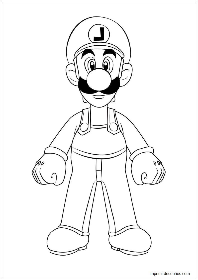 desenho do Luigi para colorir