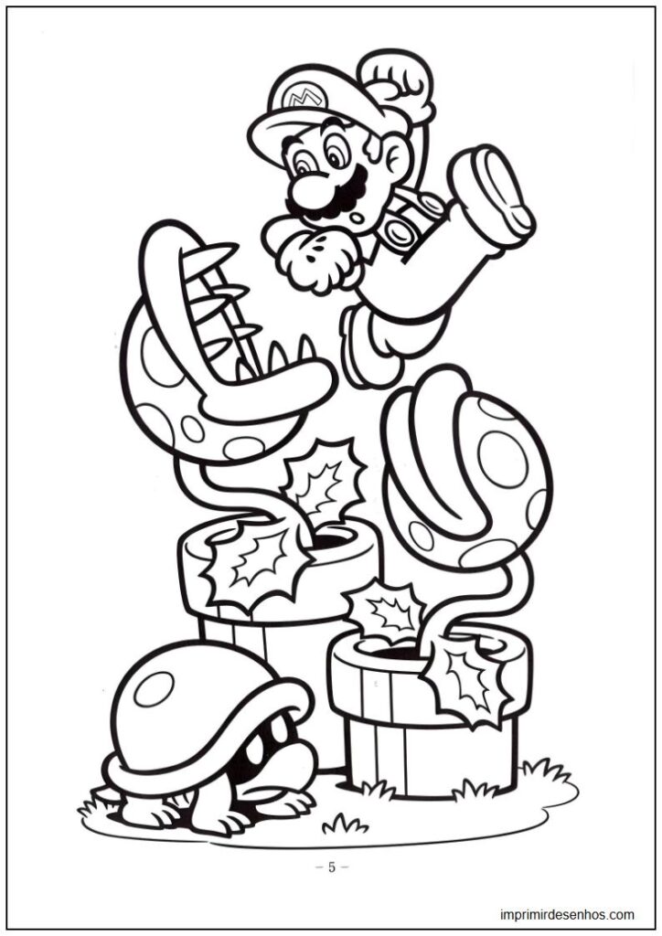 Desenhos de Super Mario para colorir