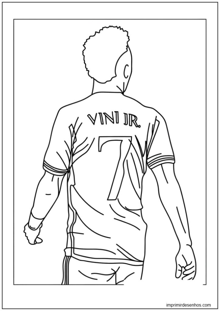 Desenho de desenho do Vini Jr 7 para colorir para colorir