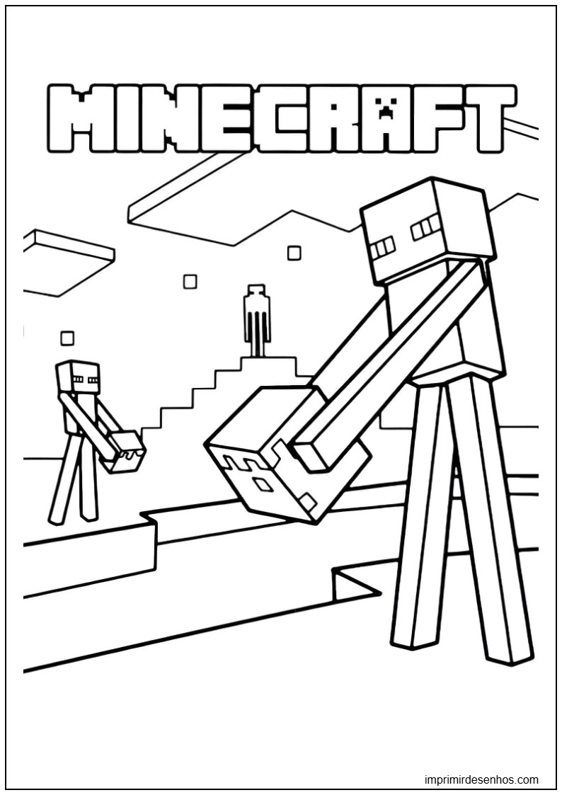 Enderman De Minecraft Para Colorir