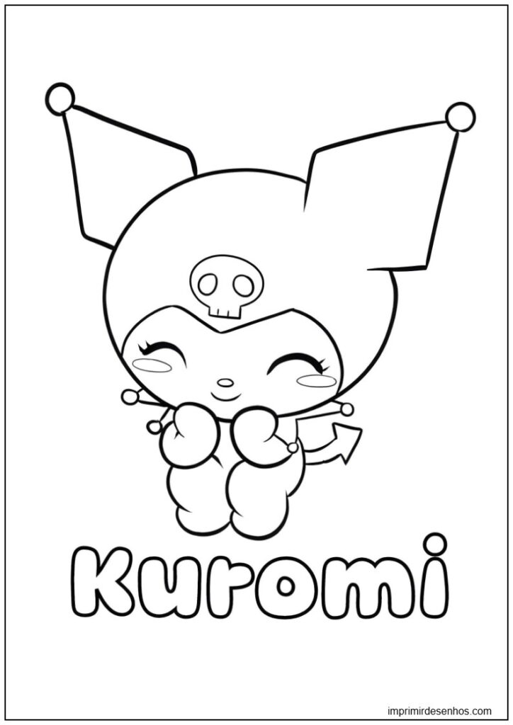 Desenho de Kuromi Corada Para Colorir para colorir