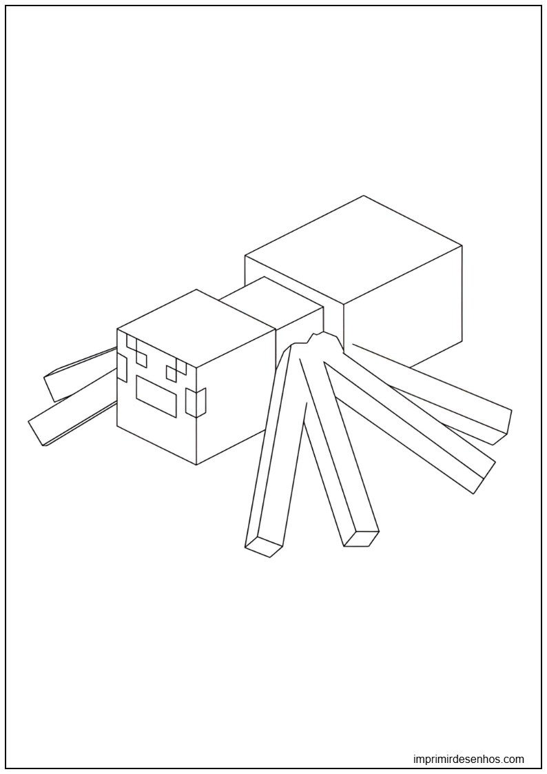 Minecraft Aranha Para Imprimir