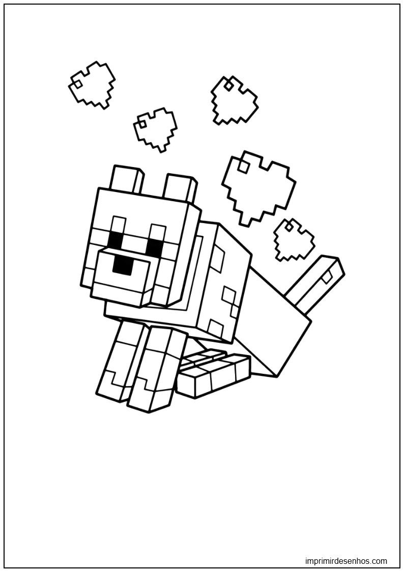 Minecraft Lobo Para Imprimir